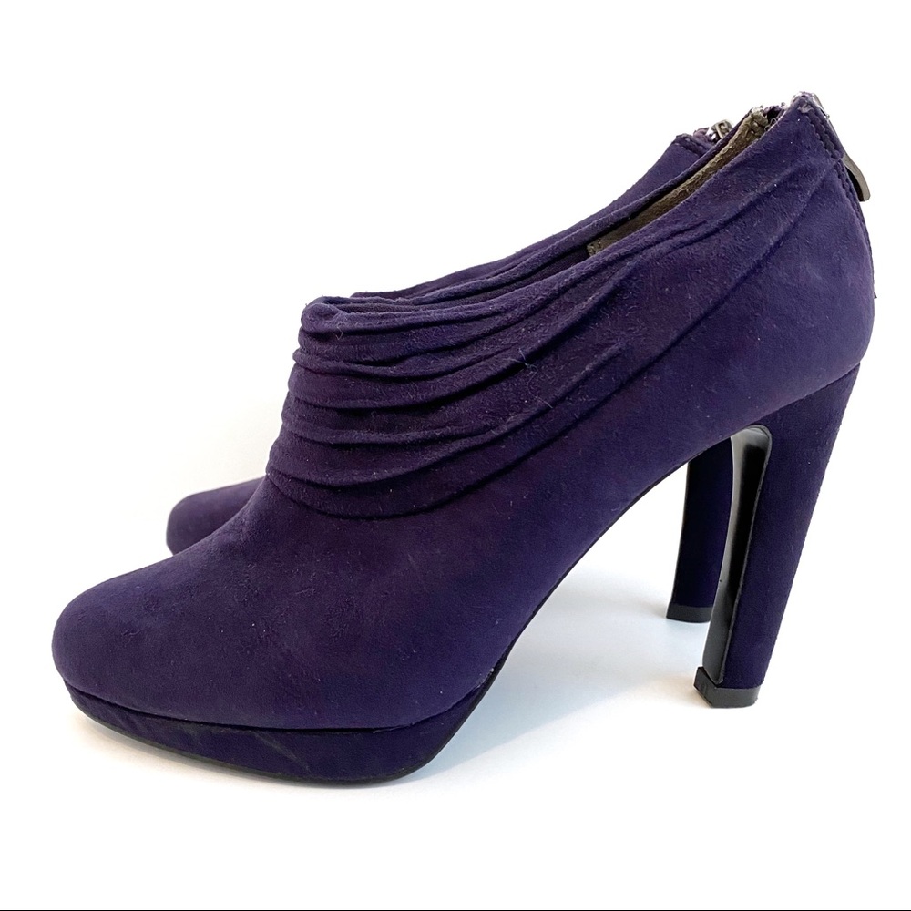 Kelly & Katie Purple Suede Ankle Boots Booties - Picture 3 of 8